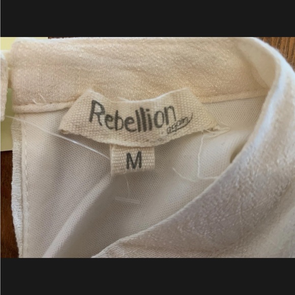 NWT RebellionAgain Medium Mini Dress Feminine Floral Lace Boho Elegant Ivory - Picture 12 of 15